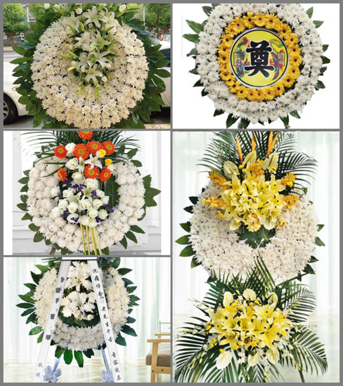 广东韶关市南雄市水口镇云西村花圈速递